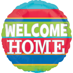 Welcome Home Colourful  Balloon in a Box