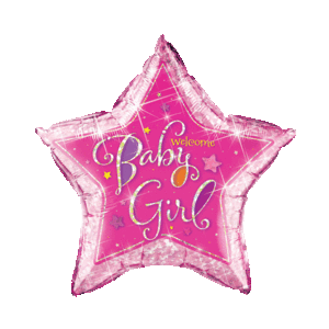 Giant Pink Baby Girl Balloon in a Box