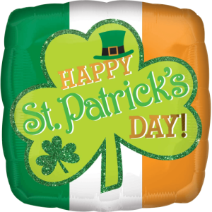 Happy St Patrick's Square Balloon in a Box