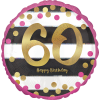 Pink & Gold 60th Birthday Dots Balloon in a Box Small Image