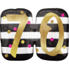 Stripes & Dots 70th Birthday   Balloon in a Box Small Image