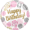 Birthday Wishes Gems Balloon in a Box Small Image
