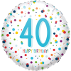 Confetti Happy Birthday 40th Balloon in a Box Small Image
