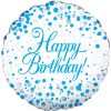 Sparkling Fizz Birthday Blue Balloon in a Box Small Image
