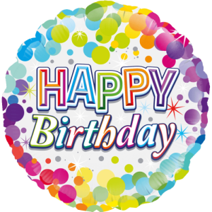 Colourful Confetti Happy Birthday Balloon in a Box