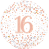 16th Sparkling Fizz Birthday White & Rose Gold  Balloon in a Box Small Image