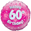 Happy 60th Birthday Girl Holographic Balloon in a Box Small Image