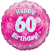 Happy 60th Birthday Girl Holographic balloon