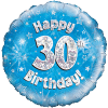 Happy 30th Birthday Boy Holographic Balloon in a Box Small Image