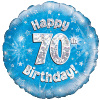 Happy 70th Birthday Boy Holographic Balloon in a Box Small Image