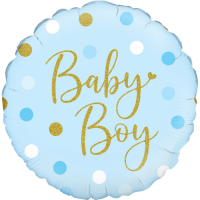 Sparkling Baby Boy Dots balloon