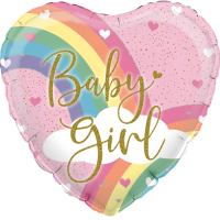 Pastel Rainbow Girl Holographic balloon