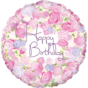 Vintage Floral Birthday Balloon in a Box