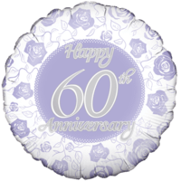 Happy 60th Rose Print Anniversary  balloon