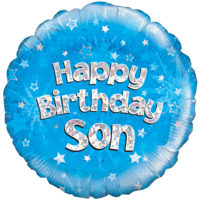 Happy Birthday Son Holographic 18" balloon