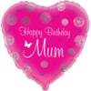 Happy Birthday Mum Gerber Daisy Balloon in a Box Small Image