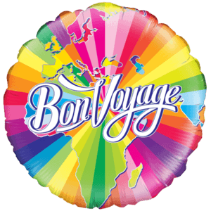 Colourful Bon Voyage Balloon in a Box