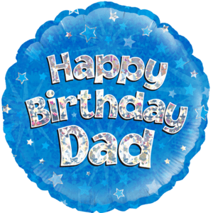 18" Silver Star Dad's Birthday Balloon in a Box
