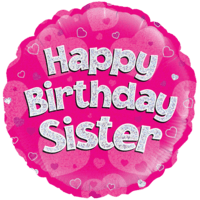 18" Pink Party Popper Sister’s Balloon balloon