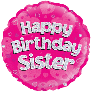 18" Pink Party Popper Sister’s Balloon Balloon in a Box