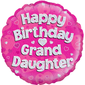 18" Happy Birthday Granddaughter Pink Balloon in a Box