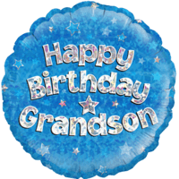 18" Happy Birthday Grandson balloon