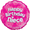 Happy Birthday Niece Pink Balloon in a Box Small Image