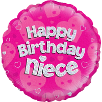 Happy Birthday Niece Pink balloon