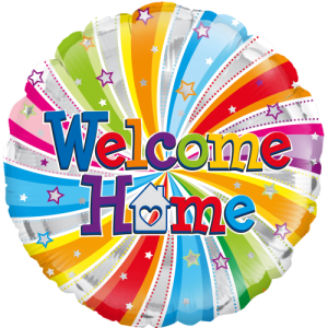 Welcome Home Swirl  Balloon in a Box