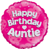 Pink Star Celebration Auntie's Birthday Balloon in a Box Small Image