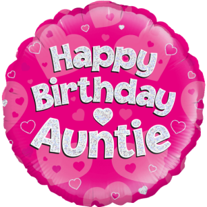 Pink Star Celebration Auntie's Birthday Balloon in a Box