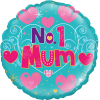 Hearts Number 1 Mum Balloon in a Box Small Image