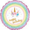 Flowers Unicorn Birthday Balloon in a Box Small Image