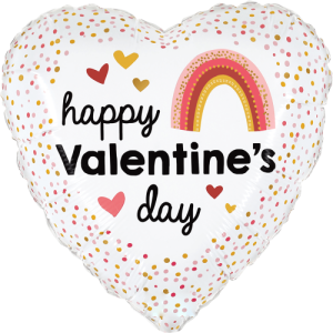 Rainbow Happy Valentine Balloon in a Box