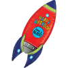 Blasting Happy Birthday Rocket Balloon in a Box Small Image
