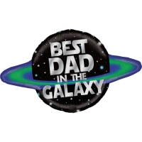 Galactic Best Dad balloon