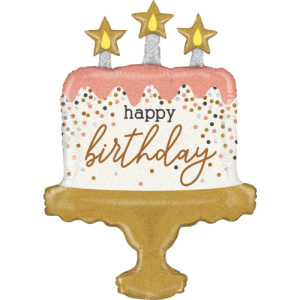 Cake Confetti Holographic Balloon in a Box