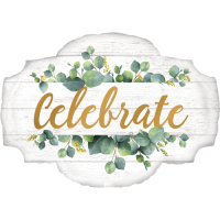 Rustic Gold Celebrate balloon