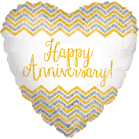 Anniversary Holographic Heart balloon