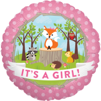Woodland Baby Girl balloon