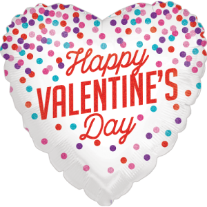 Glittering Valentine Confetti Balloon in a Box