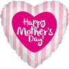 Mother's Day Pink Stripes Balloon in a Box Small Image