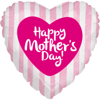 Mother's Day Pink Stripes balloon