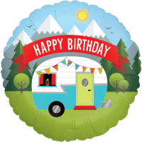 Happy Birthday Camping balloon