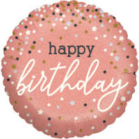 Rose Gold Confetti Birthday balloon