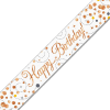 White & Rose Gold Birthday Banner additional gift