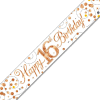 White & Rose Gold 16th Birthday Banner additional gift