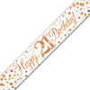 White & Rose Gold 21st Birthday Banner additional gift
