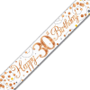 White & Rose Gold 30th Birthday Banner additional gift