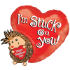 Hedgehog Stuck on You Balloon in a Box Small Image